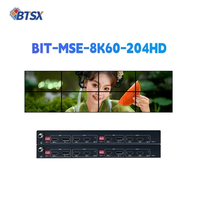 Perché scegliere il processore multi-schermo 8K60 di livello industriale BitVisus per operazioni multi-desktop ad altissima risoluzione e elaborazione immagini multicanale 290×143×35mm L×P×A Peso 1,2 kg Clock pixel in ingresso 1200MHz in uscita 600MHz Controller video wall