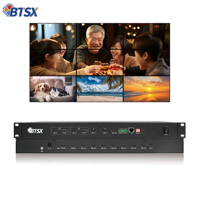 Controllo video a parete a finestra dinamica con interfacce di uscita HDMI 2.0 LOOP opzionali e alimentazione DC 12V/5A