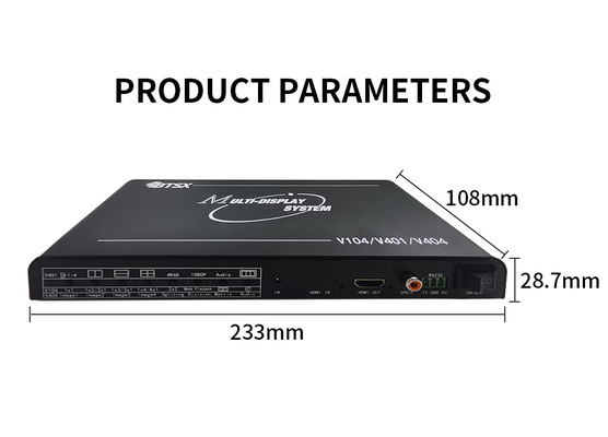 Bitvisus 4K60 HDMI Multi Viewer Audio Video Screen Splitter con telecomando