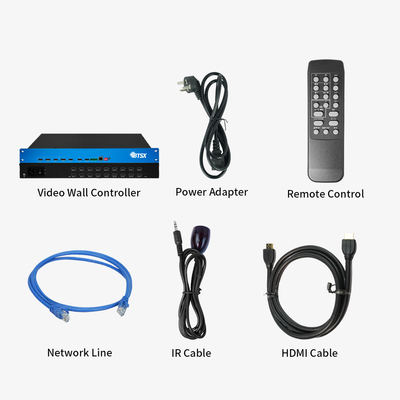 OEM / ODM 4K Video Processor HDMI Matrix Switcher Multiviewer con telecomando IR