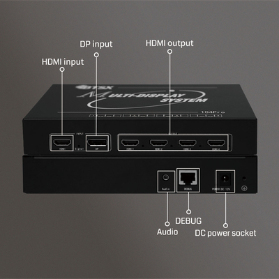 3840x2400 60Hz Multi-Screen Display Splitter con rotazione ritratto/paesaggio e 600MHz Video Pixel Freq Input Interface