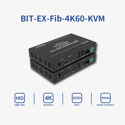 Estensore a fibra ottica HDMI a trasmissione trasparente RS232 bidirezionale per uscita audio e HDMI
