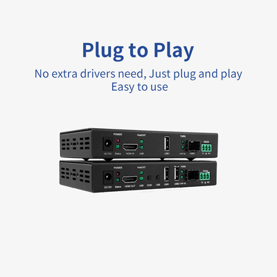 Zero ritardo estensore di fibra HDMI non compresso 4K KVM su trasmettitore a fibra