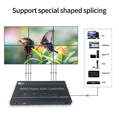 Bitvisus 3X3 2X3 4K Video Switcher PIP POP HDMI TV Sala riunioni Sala conferenze Video Wall Processor Controller BIT-VWC-409R