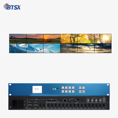 Processore video 4K60 4 ingressi, 16 uscite per display multi-schermo Processore video 4K per pareti professionali