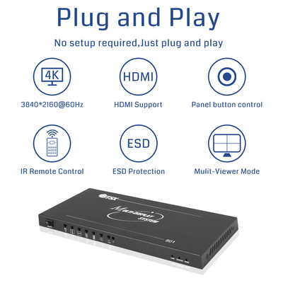 Bitvisus 4K60 8 immagini Multi-viewer HDMI/DP Controllo remoto a infrarossi