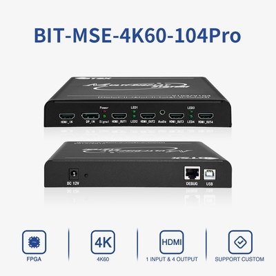 Bitvisus 1X4 & 1X3 Dispositivo di splicing multi-screen 4K EDID Processore video programmabile BIT-MSE-4K60-104PRO