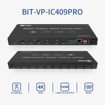 Bitvisus 1U RACK PIP Switching Seamless HDMI Switcher Matrix 3x3 3x4 3x5 3x6 4K60 LCD LED TV Video Wall Controller Processore