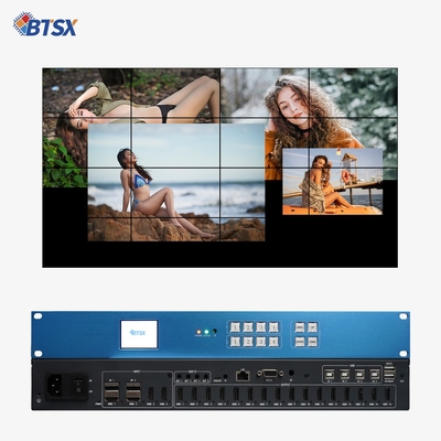 Bitvisus 1U RACK PIP Switcher HDMI Matrix con commutazione senza interruzioni 4K60 4*4 Controller Video Wall per TV LCD LED Processore BIT-VP-U1-MD416