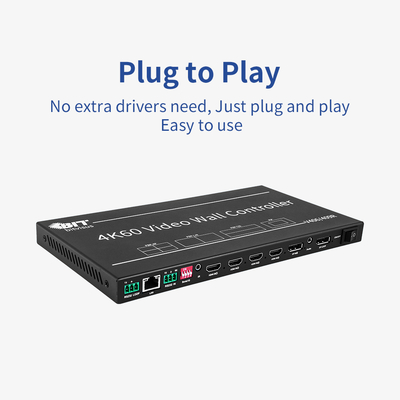 Soluzione di monitoraggio di conferenze di sicurezza 4x1 HDMI Bitvisus 4K60 Multi-Viewer Screen Switch Adapter per visualizzazioni multiple