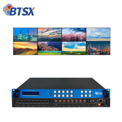 Processore video per il muro di controllo TCP/IP con 8 porte di ingresso e display professionale