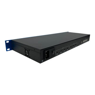 4 in 3 Out Black Multi-Viewer Screen Switch Adapter Bitvisus 4x3 4K60 Soluzione di monitoraggio delle conferenze HDMI per riunioni