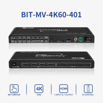 BIT-MV-4K60-401 4K60 Multi Viewer HDMI Video Wall Controller con 4 ingressi HDMI e commutazione senza soluzione di continuità