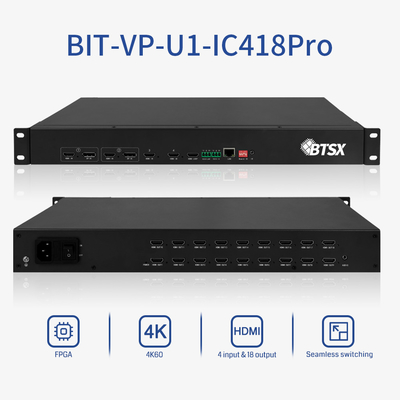 Controllo IR HDMI Video Wall Processor 4k con funzionalità di commutazione senza soluzione di continuità