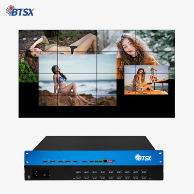 OEM / ODM 4K Video Processor HDMI Matrix Switcher Multiviewer con telecomando IR