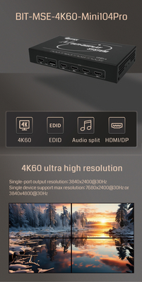 BIT-MSE-4K60-Mini104Pro 7680x2160 30Hz Video Wall Controller Affidabilità industriale e nero per le prestazioni industriali